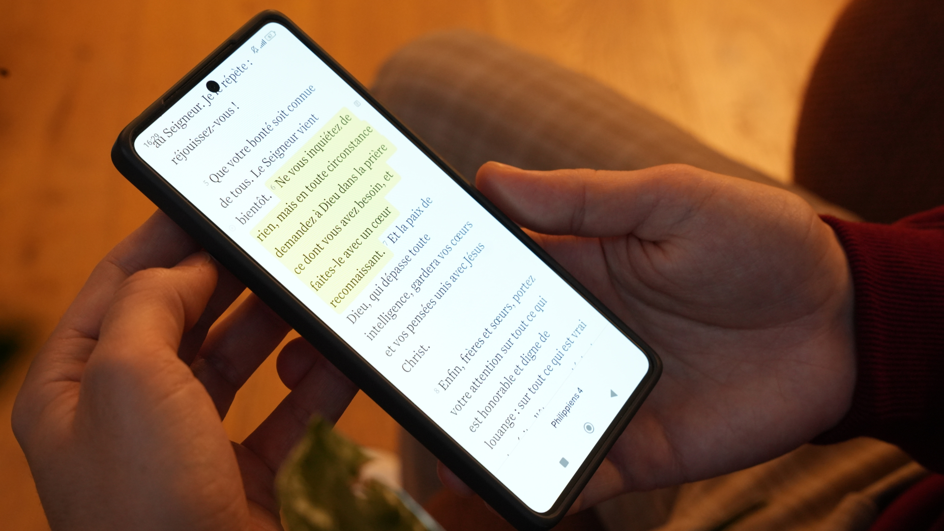 Bible sur smartphone